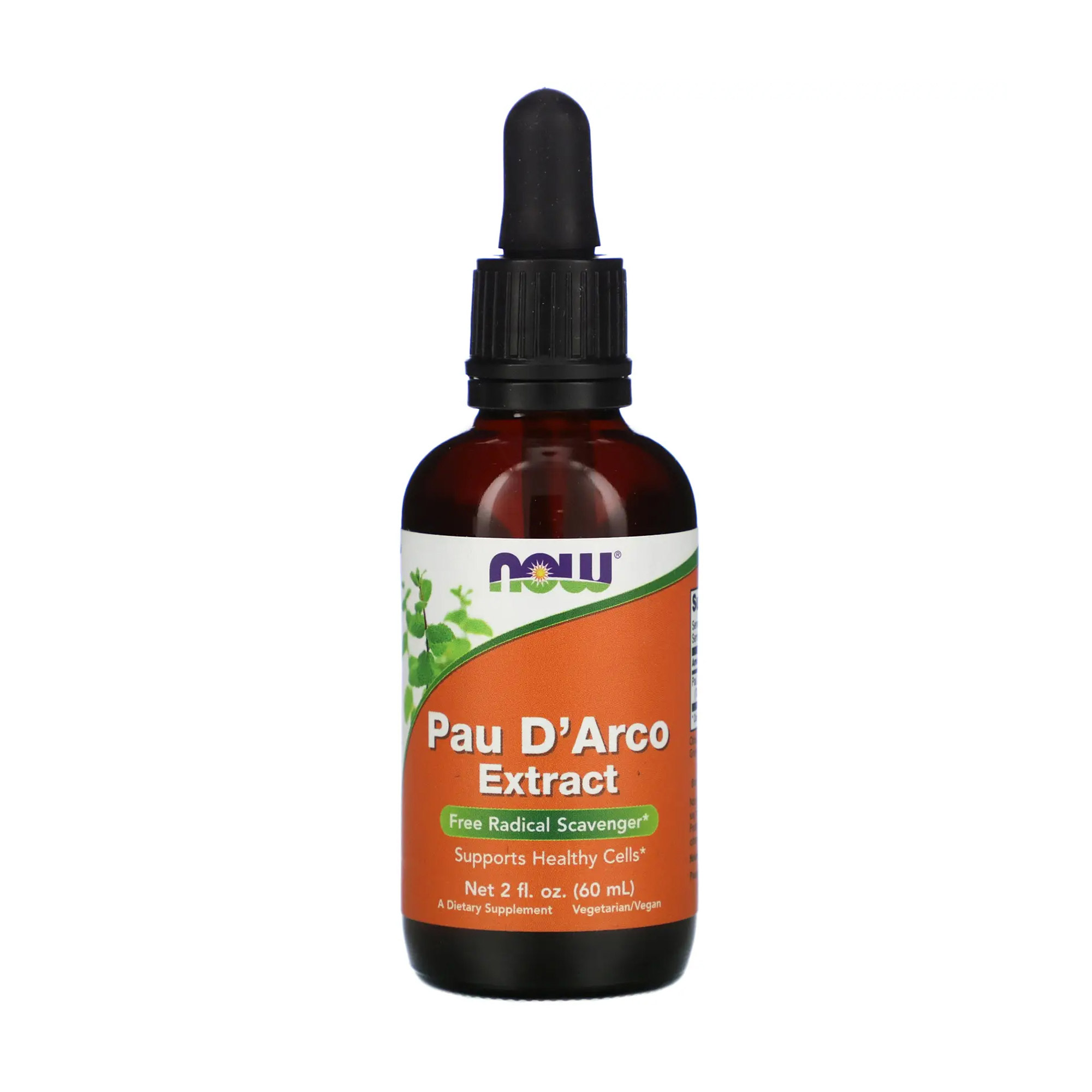 Кора мурашиного дерева NOW Foods Pau D'Arco Extract, в рідині, 60 мл